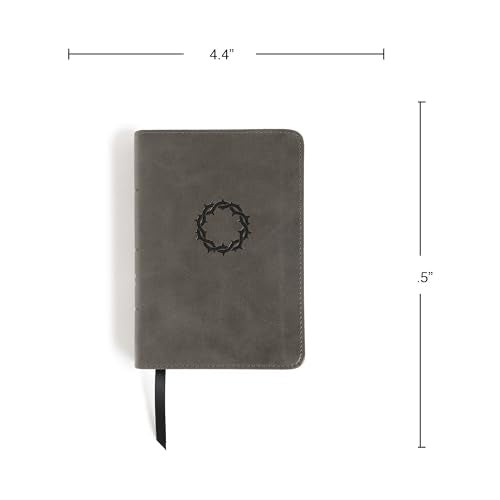 Large Print Bible, Charcoal Leather Touch