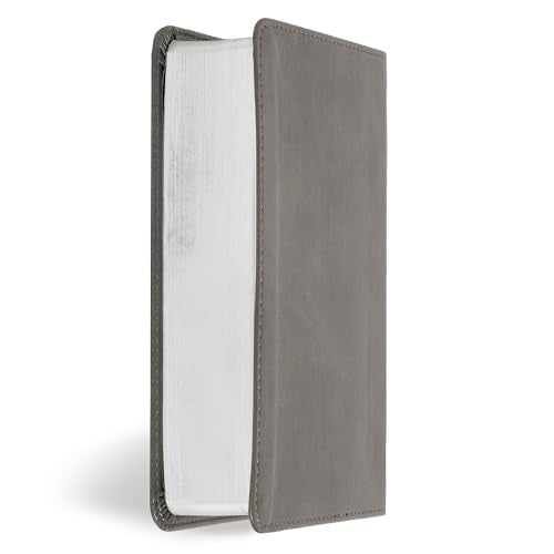 Large Print Bible, Charcoal Leather Touch
