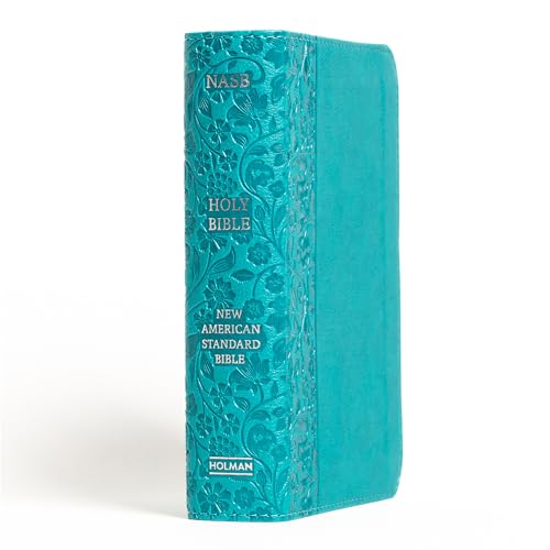 Large Print Compact Reference Bible, Teal Leather Touch