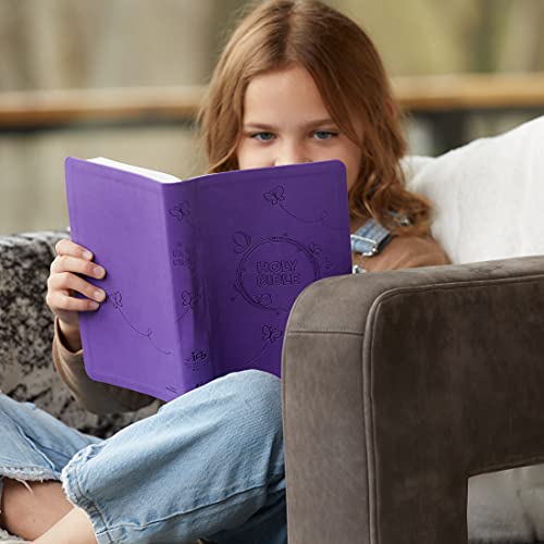 Purple, International Children's Bible, Holy Bible, Leather soft
