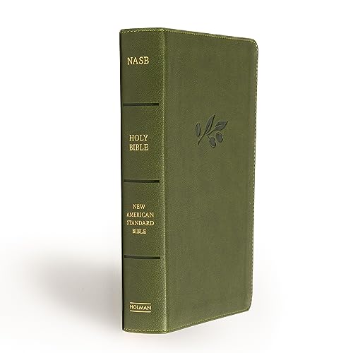 Large Olive Leather Touch, Red Letter