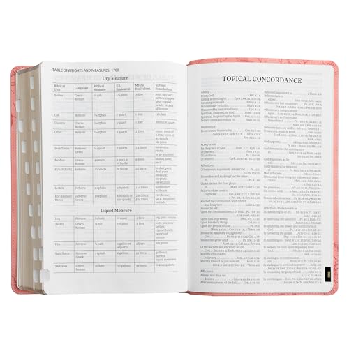 KJV Giant Print with Cross-References, Soft Pink Leather Touch