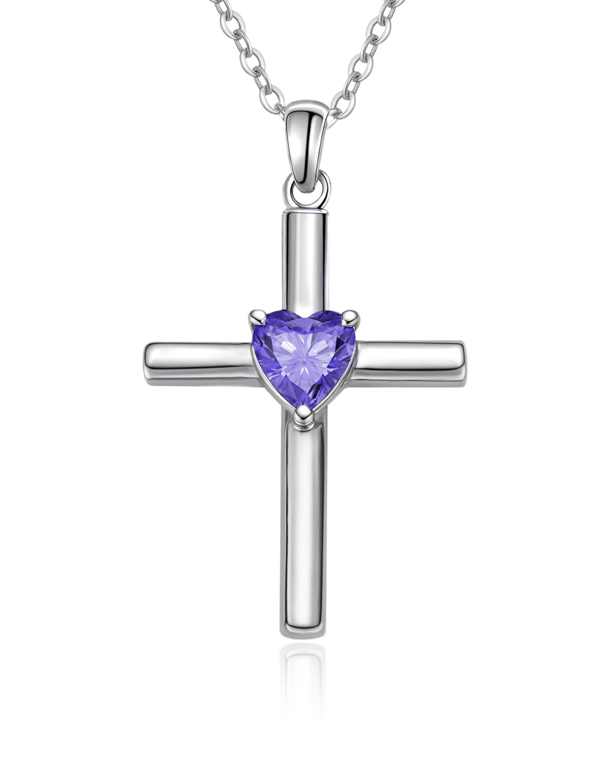 Fine Jewelry, Heart Birthstone Faith Protection Necklace