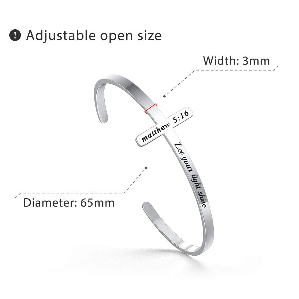 Bible Verse Cross Bracelet