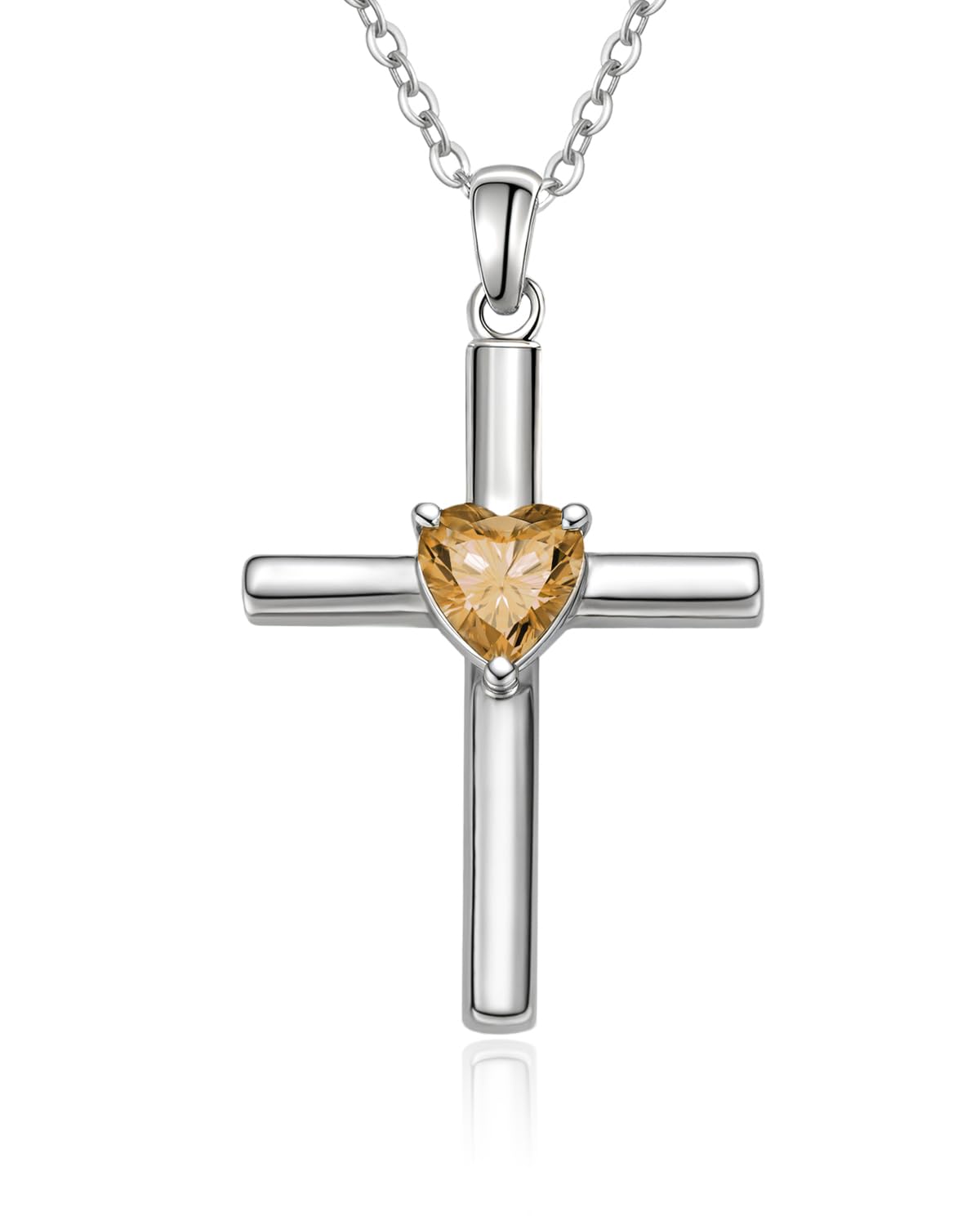 Fine Jewelry, Heart Birthstone Faith Protection Necklace
