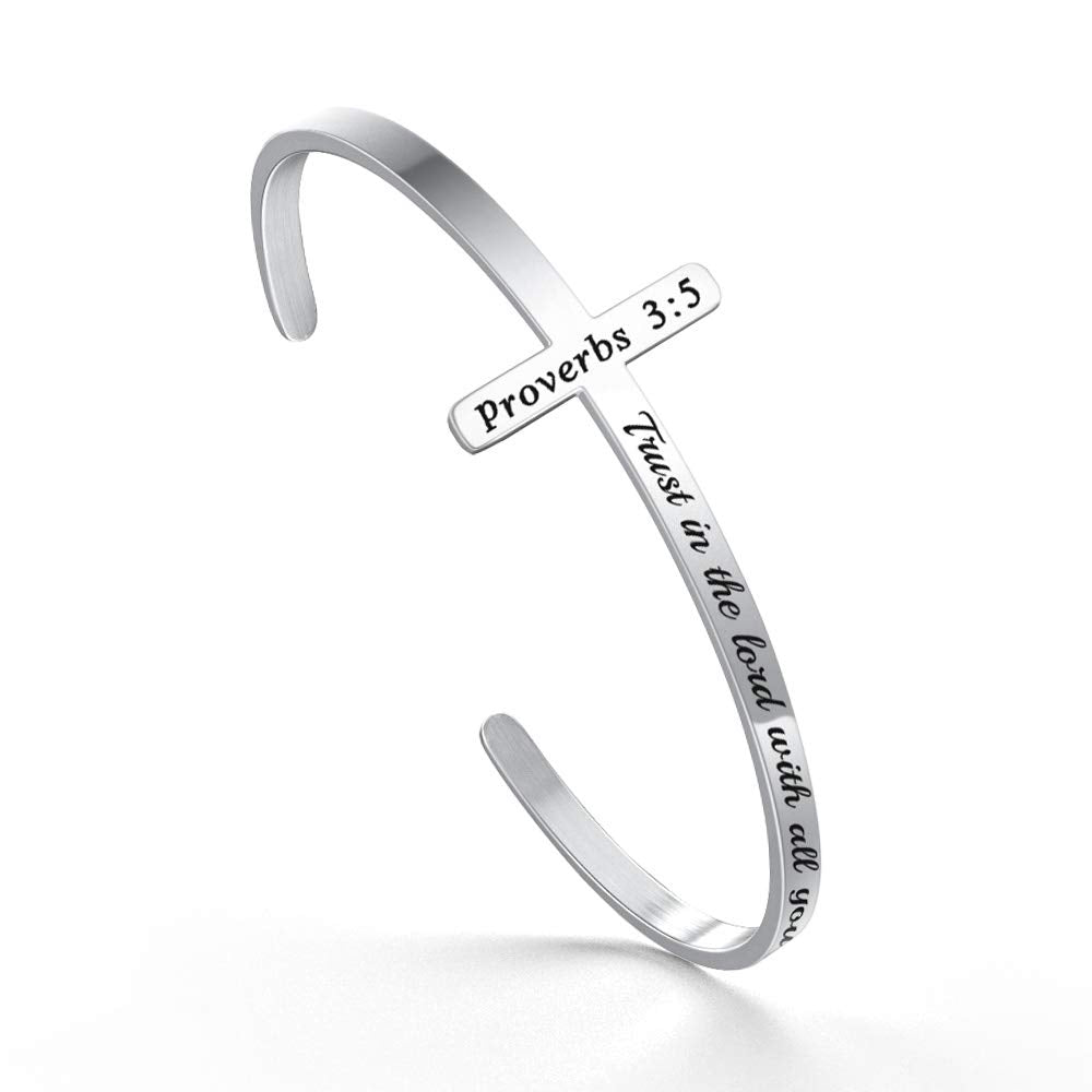 Bible Verse Cross Bracelet