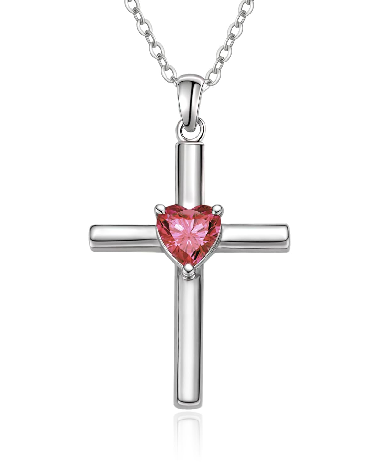 Fine Jewelry, Heart Birthstone Faith Protection Necklace