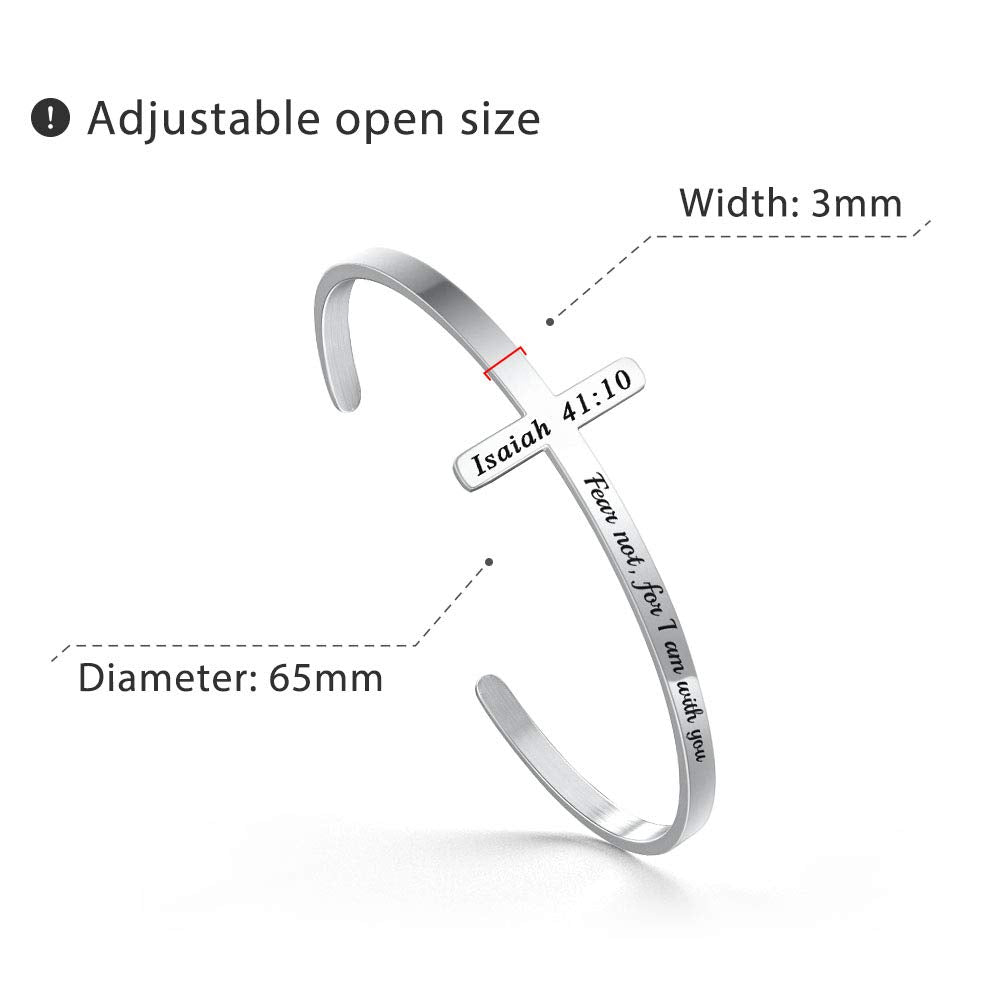 Bible Verse Cross Bracelet
