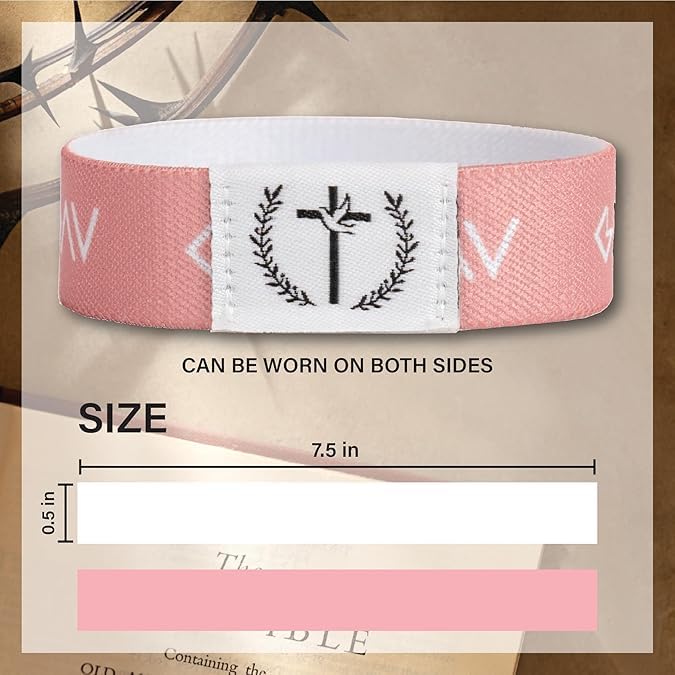 Helpful NFC Scripture Pink Bracelet