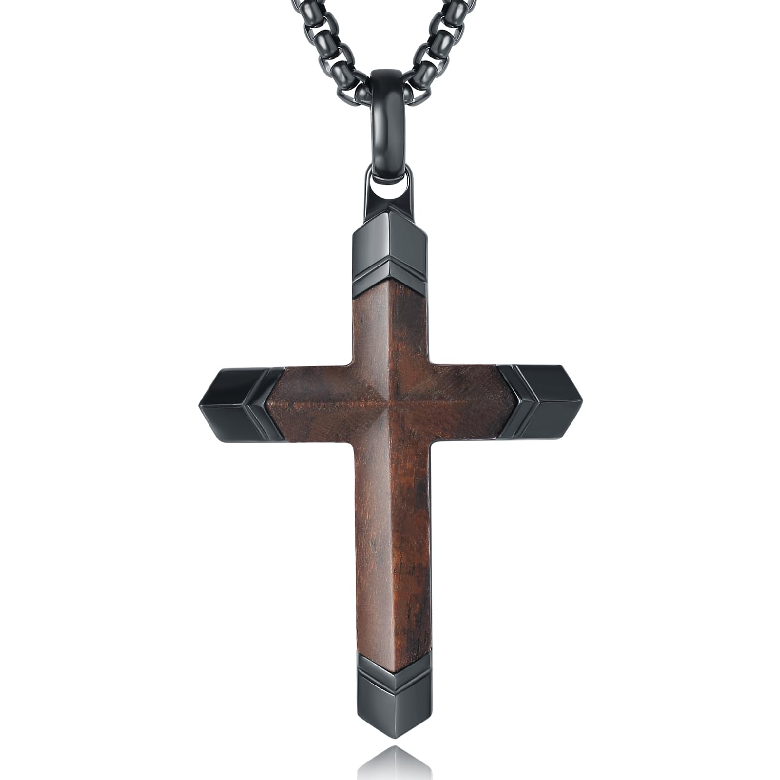 Wood Crucifix Pendant