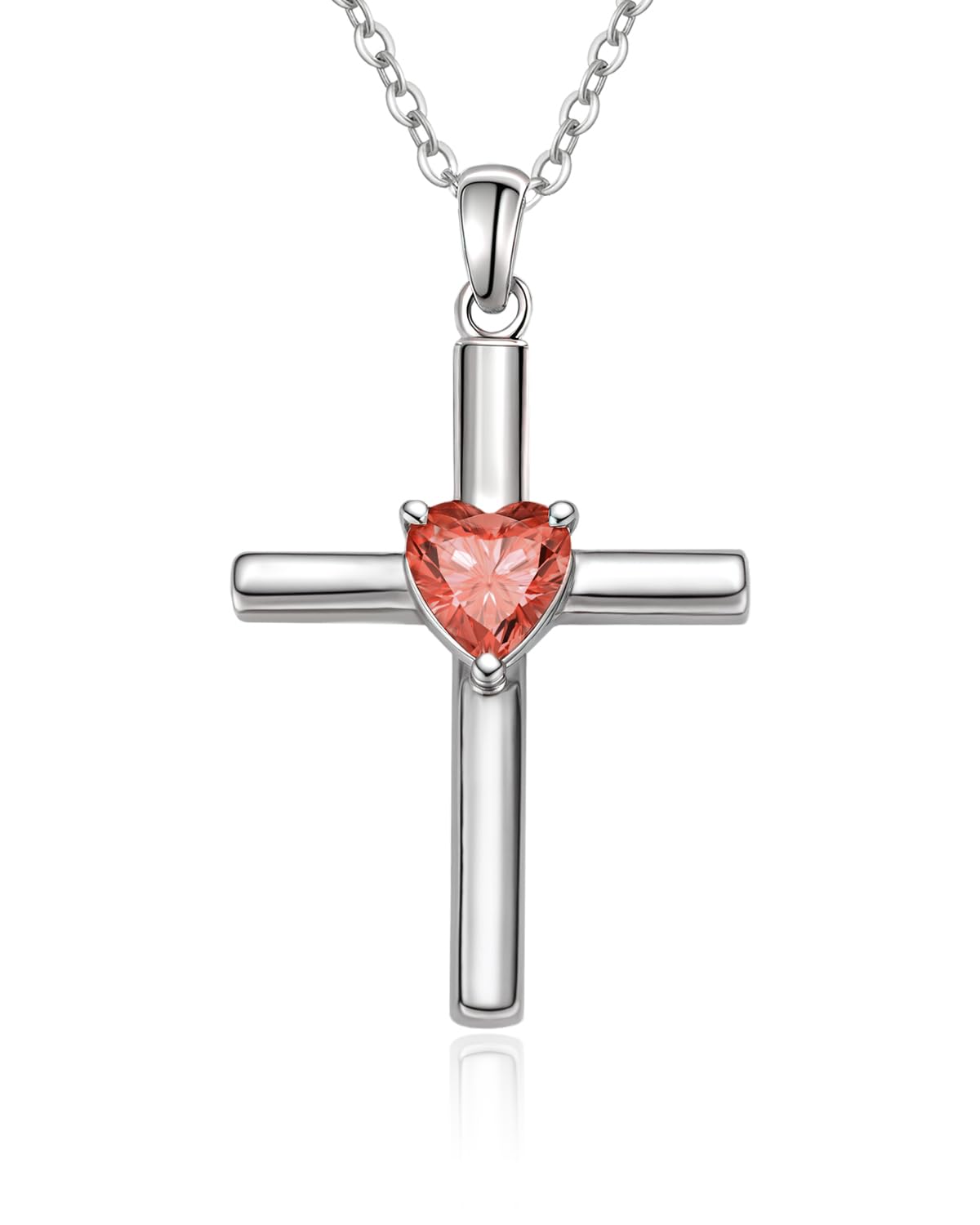 Fine Jewelry, Heart Birthstone Faith Protection Necklace
