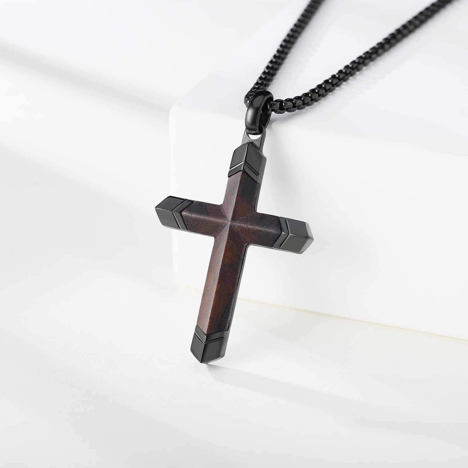 Wood Crucifix Pendant