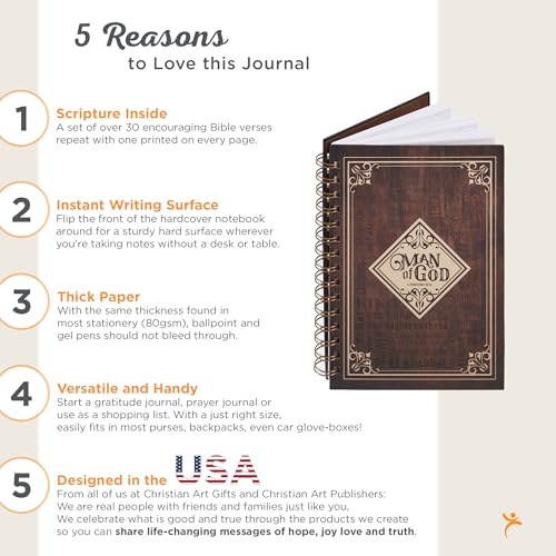 Journal w/Scripture, Man of God, Large Notebook