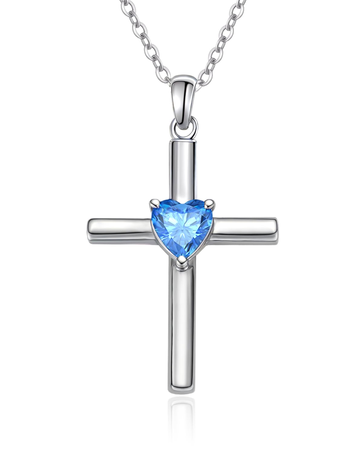 Fine Jewelry, Heart Birthstone Faith Protection Necklace