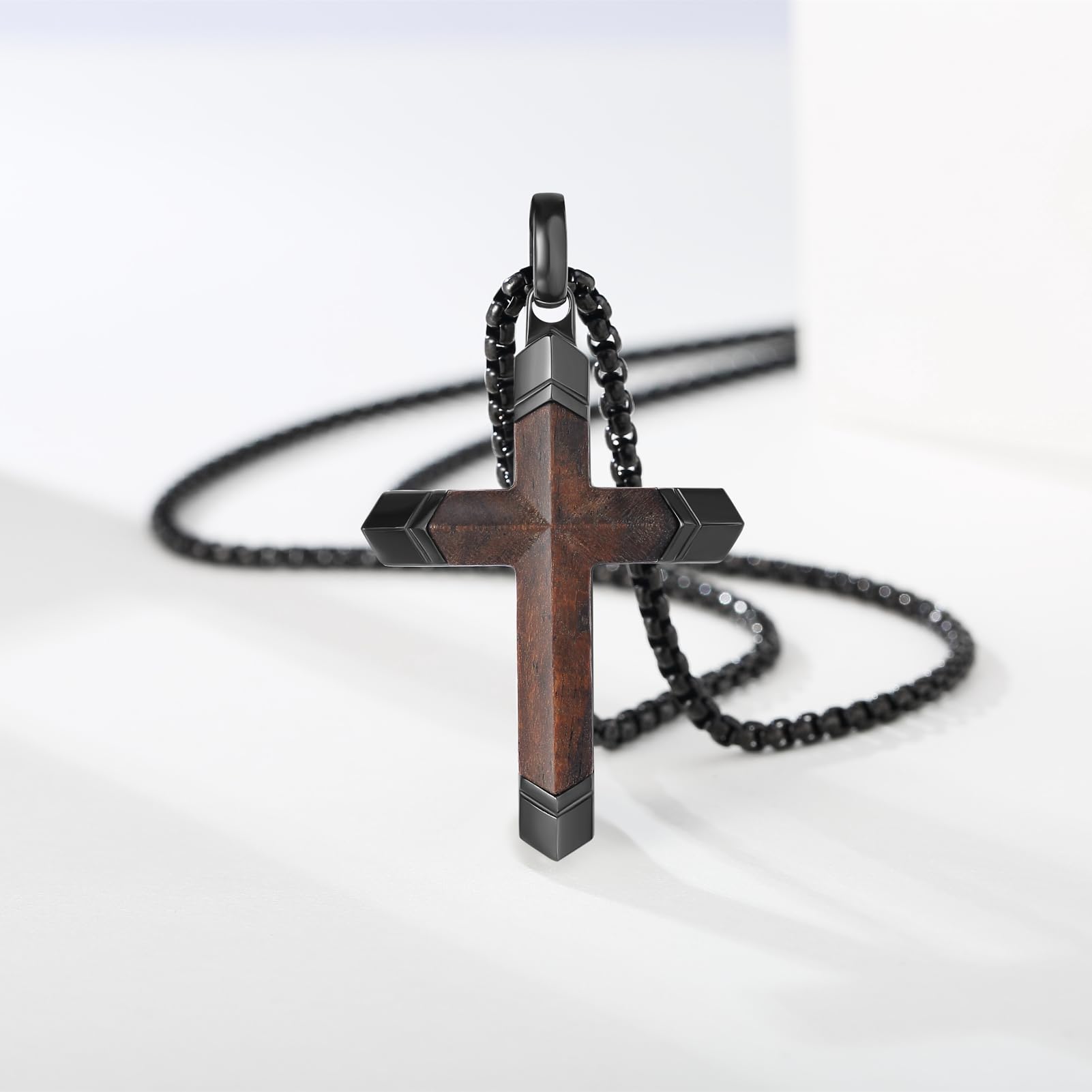 Wood Crucifix Pendant