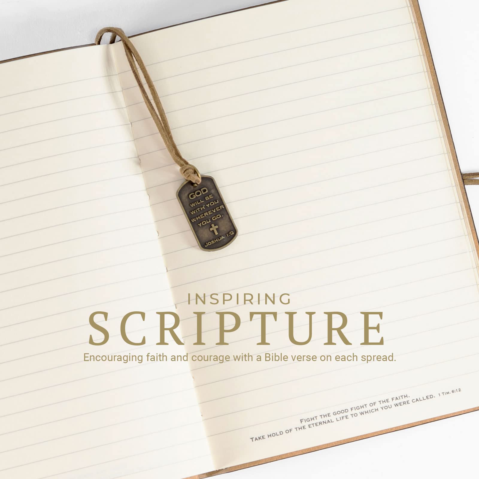 Journal, Man of God w/ Black Cross Charm