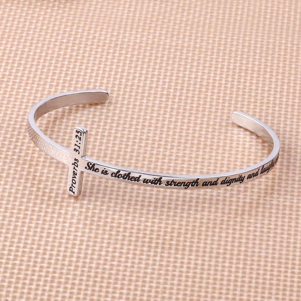 Bible Verse Cross Bracelet