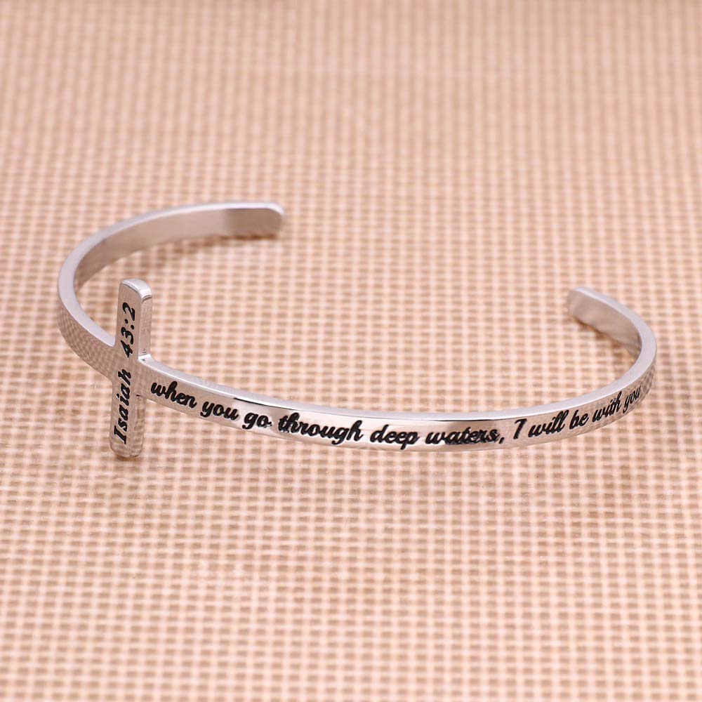 Bible Verse Cross Bracelet