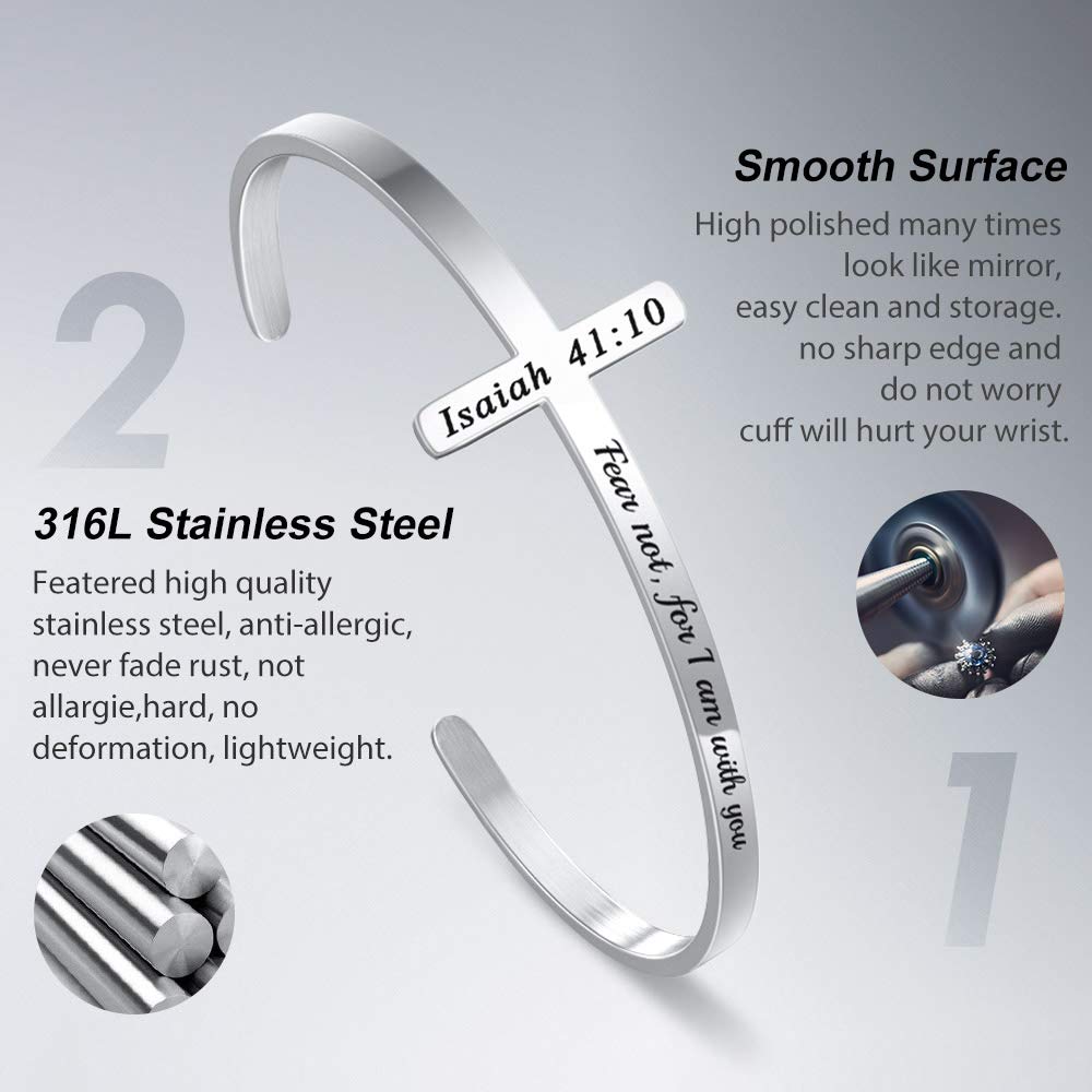 Bible Verse Cross Bracelet