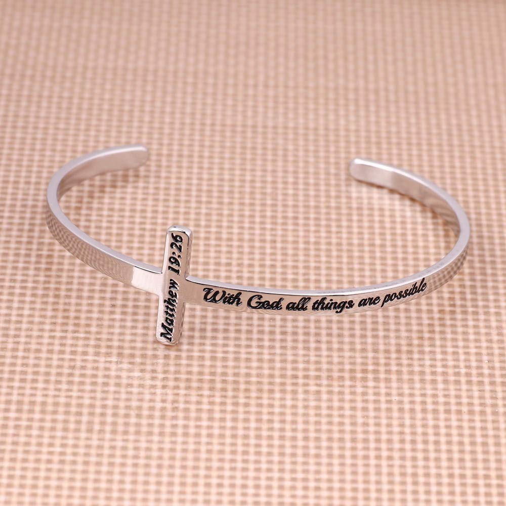 Bible Verse Cross Bracelet