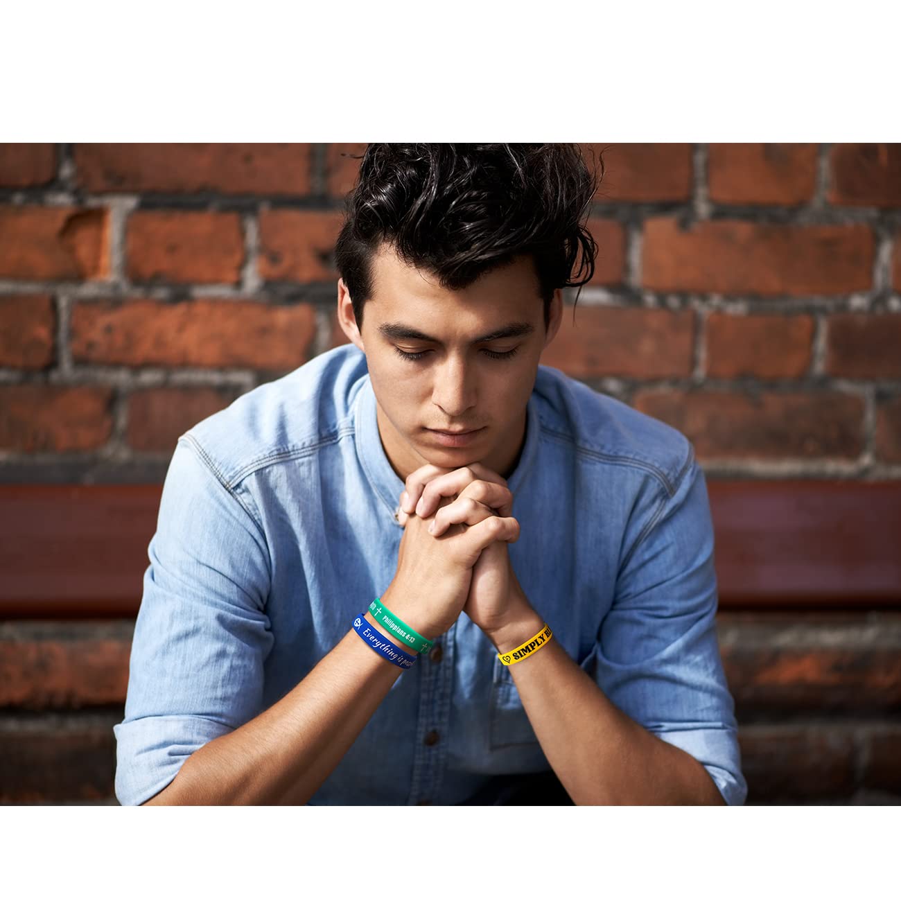 20 Pcs Bulk Silicone Colored Wristbands