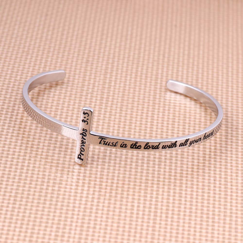 Bible Verse Cross Bracelet
