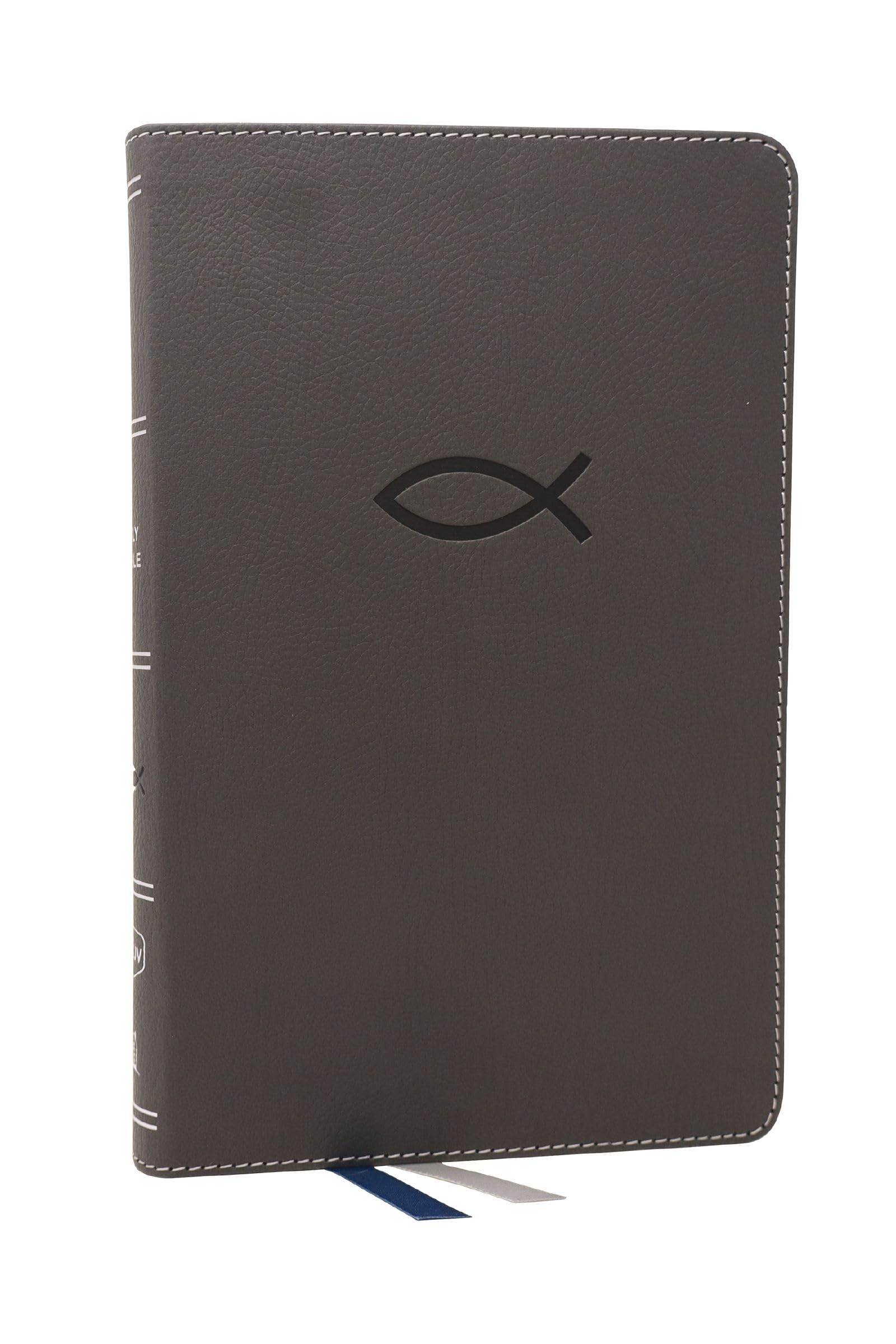 NKJV, Thinline Bible Youth Edition, Leathersoft, Gray