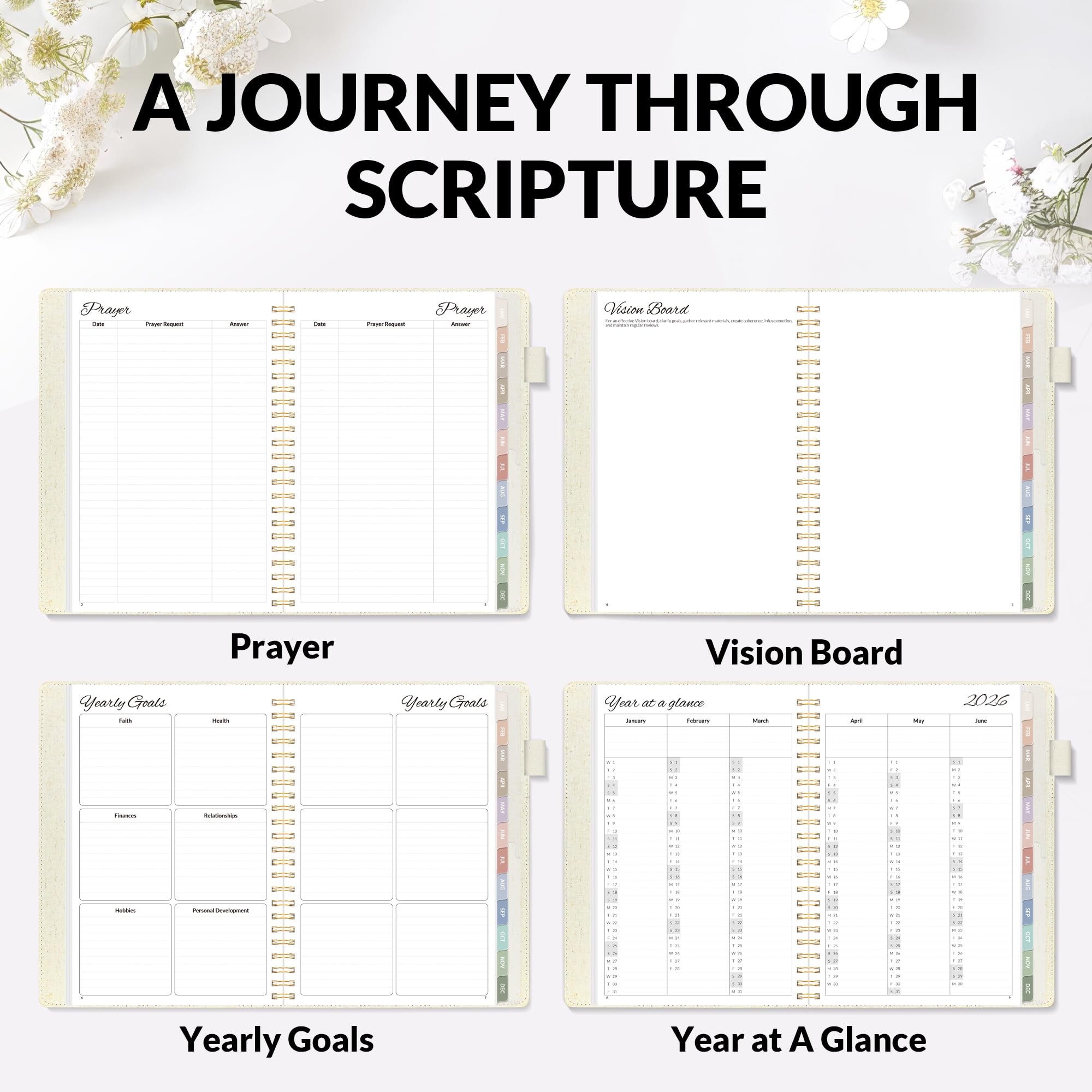 A5, Bible Journal and Prayer Planner(Beige)