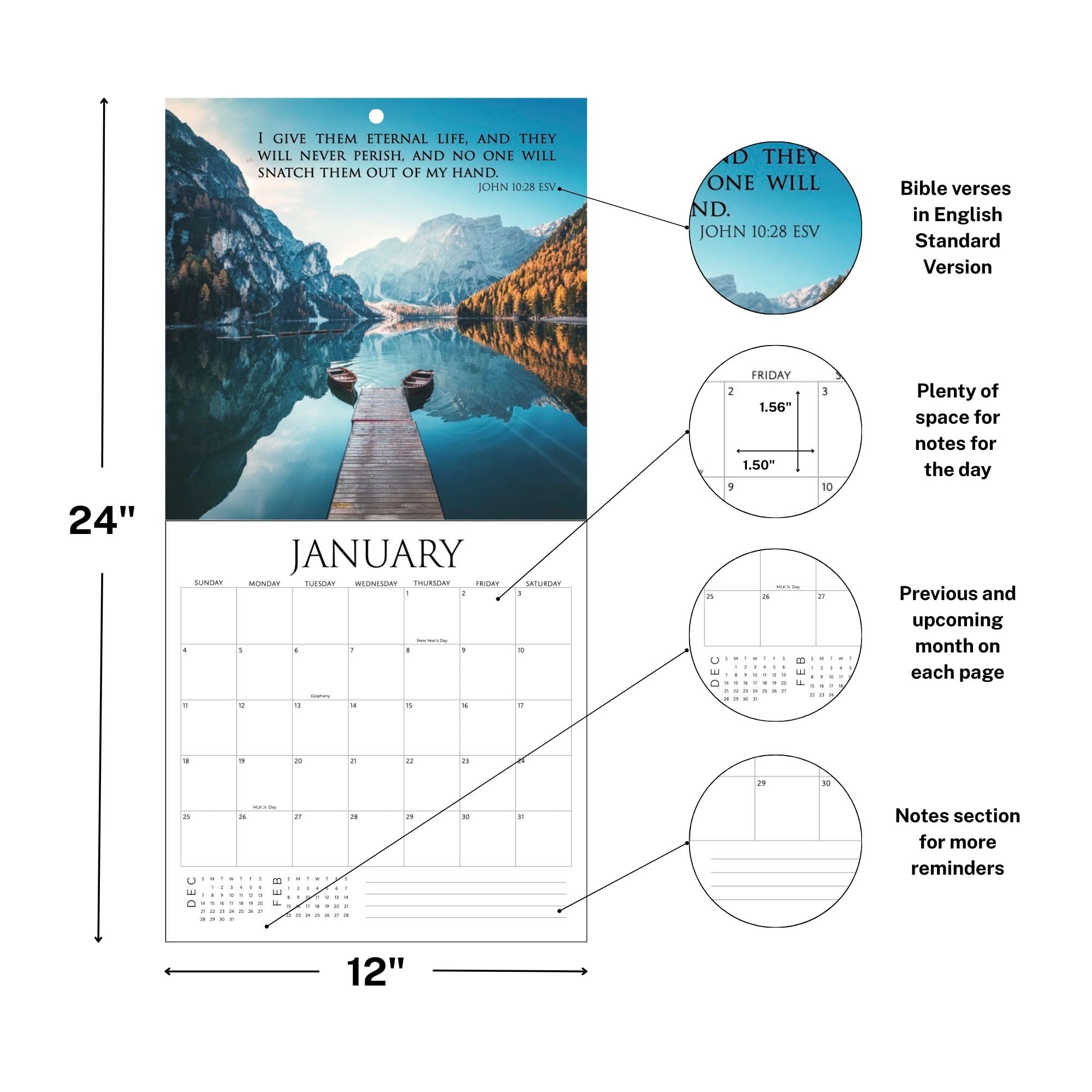 2026 – Bible Verse Wall Calendar | Promises of God