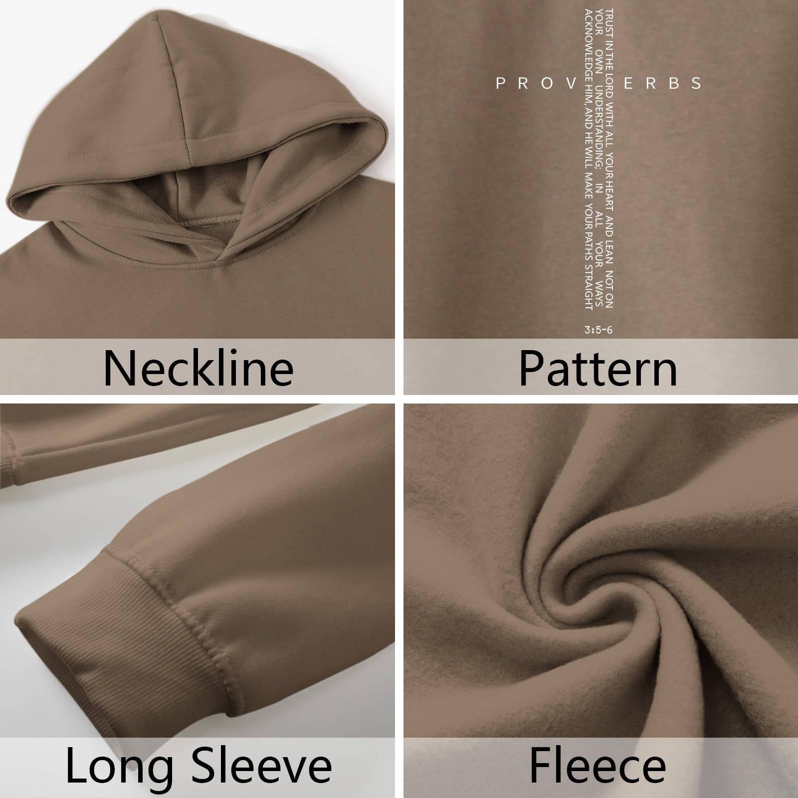 Men Hoodie/ Faith Cross/Vintage Bible Verse/Graphic Pullover