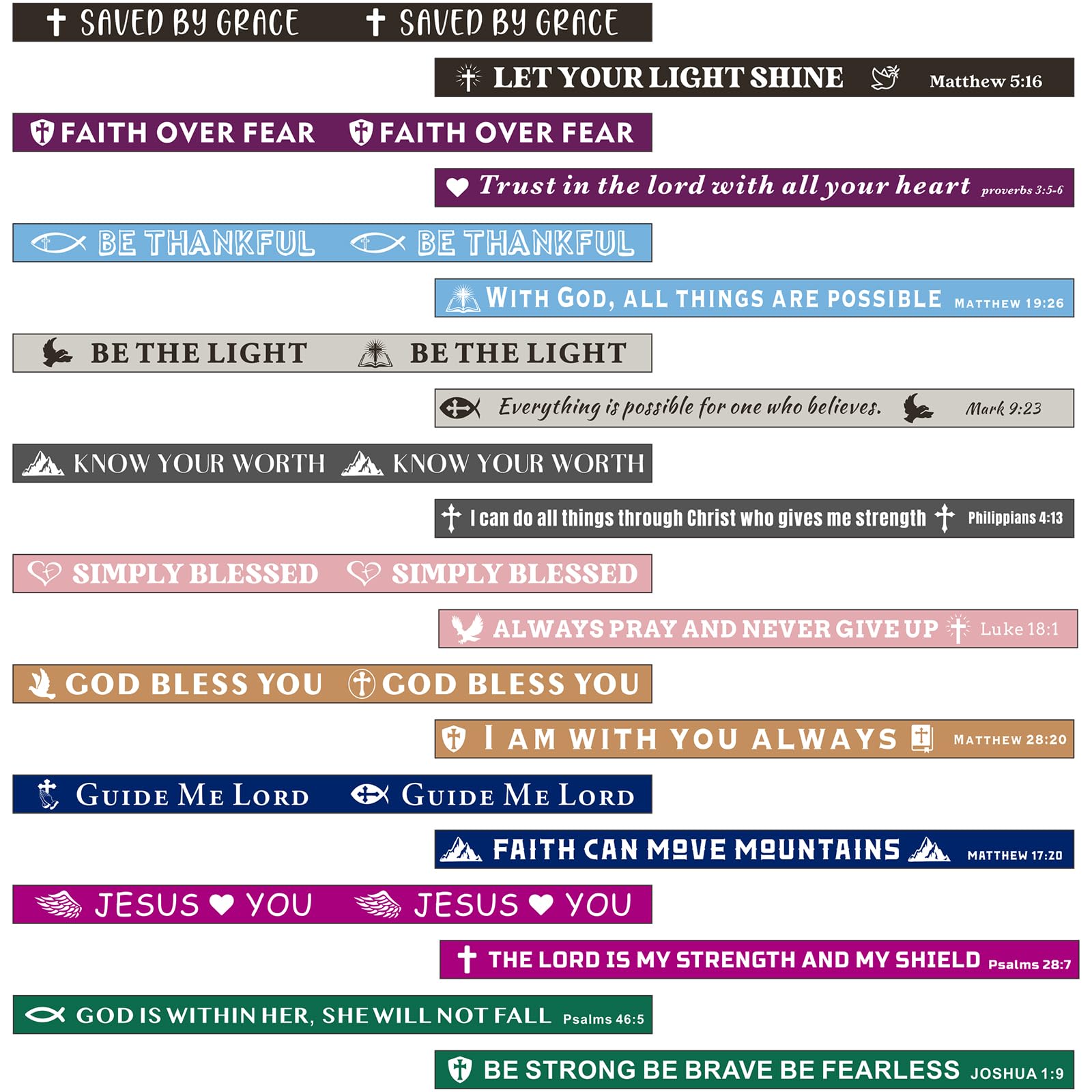 20 Pcs Bulk Silicone Retro Color Wristbands