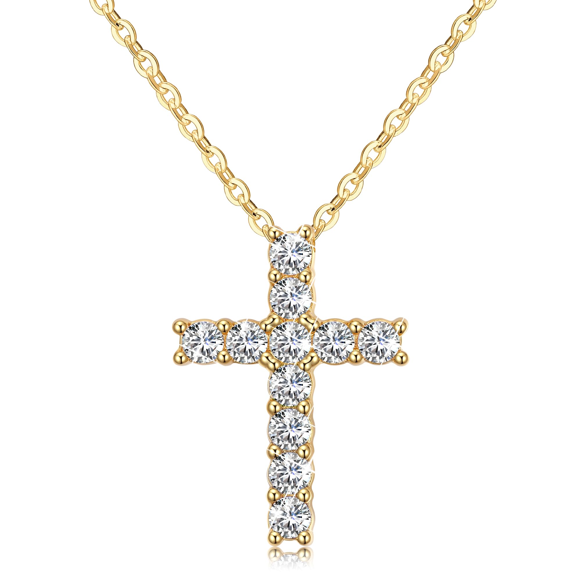 Gold Plated 925 Silver Cross Pendant For Girls