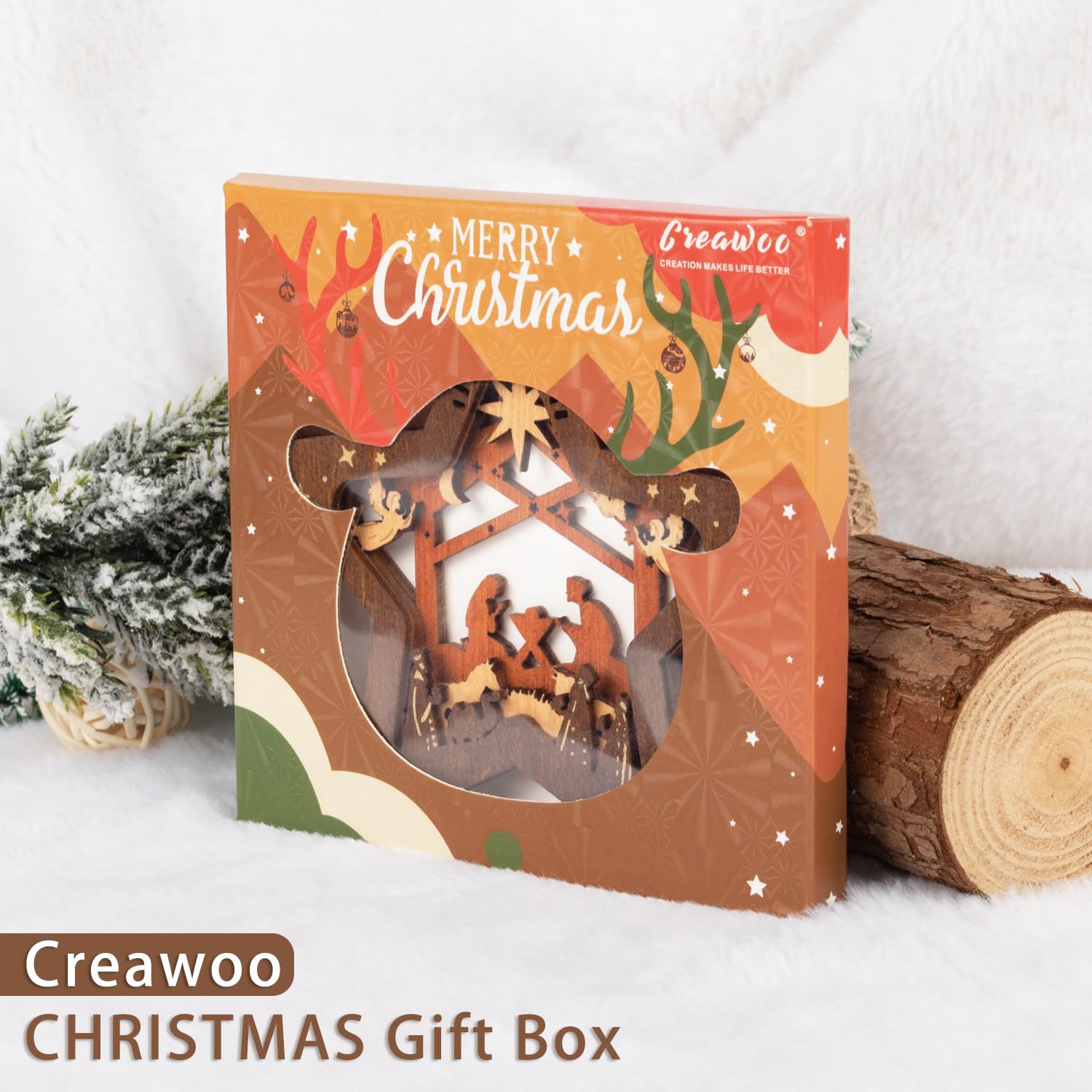 Wooden Star Shaped Ornament