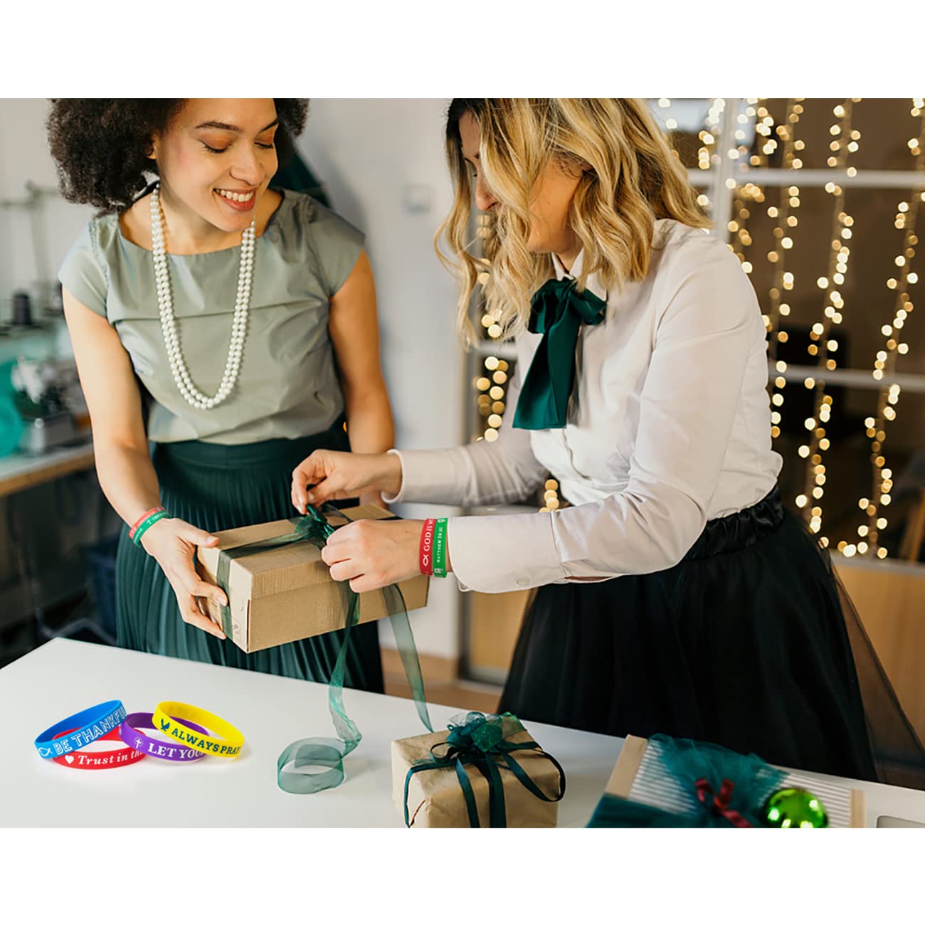 20 Pcs Bulk Silicone Colored Wristbands