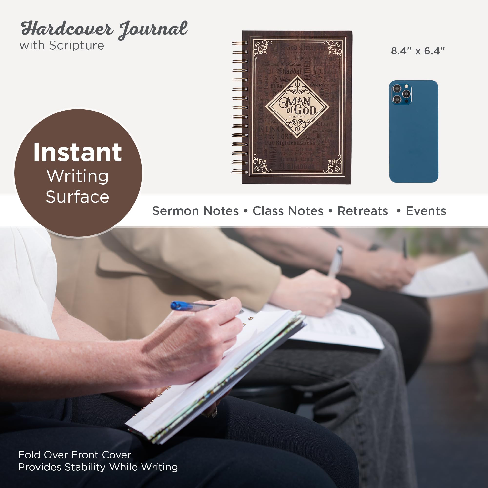 Journal w/Scripture, Man of God, Large Notebook