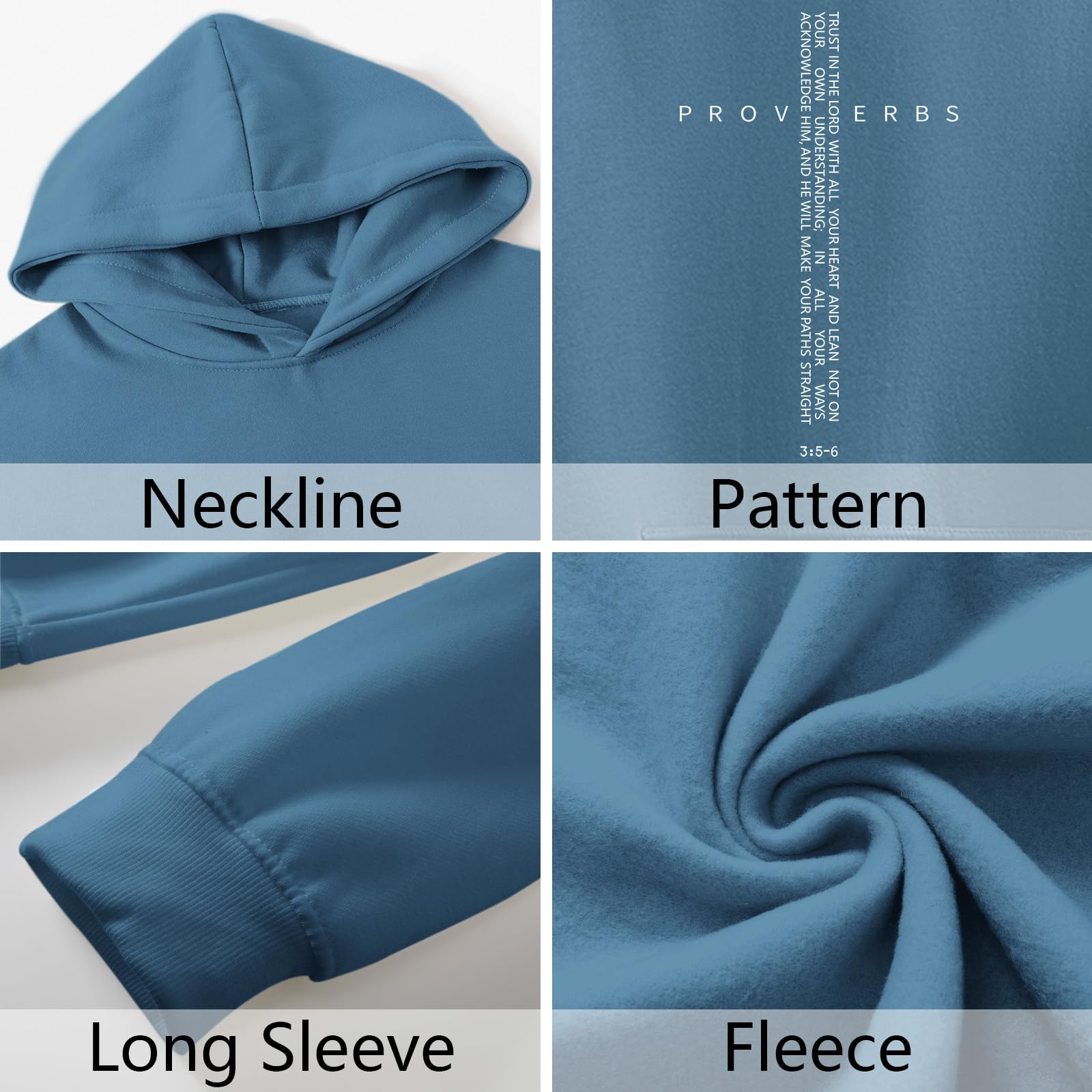 Men Hoodie/ Faith Cross/Vintage Bible Verse/Graphic Pullover