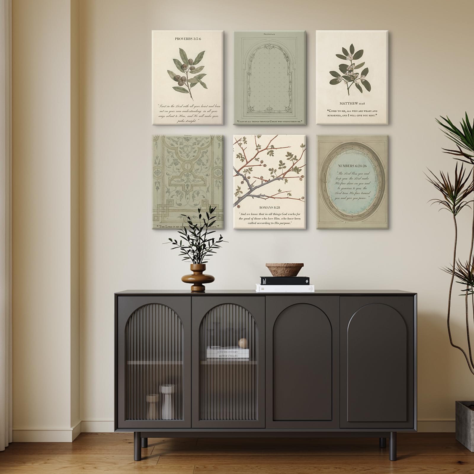 Sage Green, Vintage Bible Verse Canvas /Wall Decor 8x10