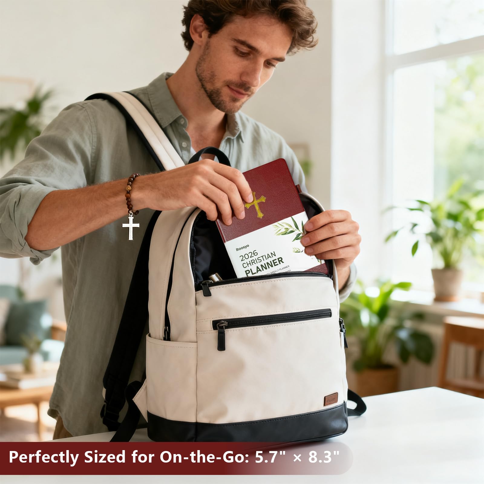 2026 Prayer Notebook, Planner, Hardcover, Burgundy