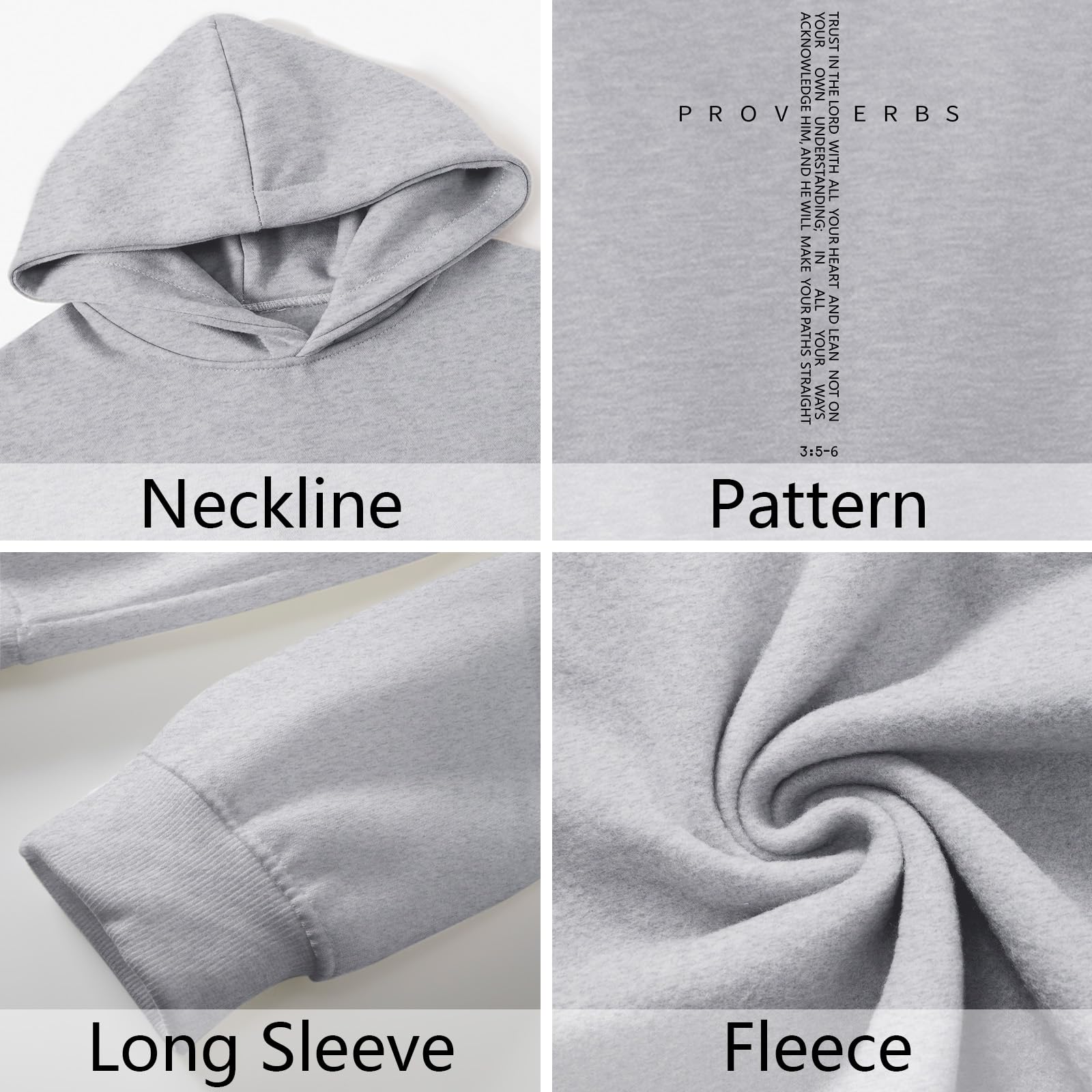 Men Hoodie/ Faith Cross/Vintage Bible Verse/Graphic Pullover