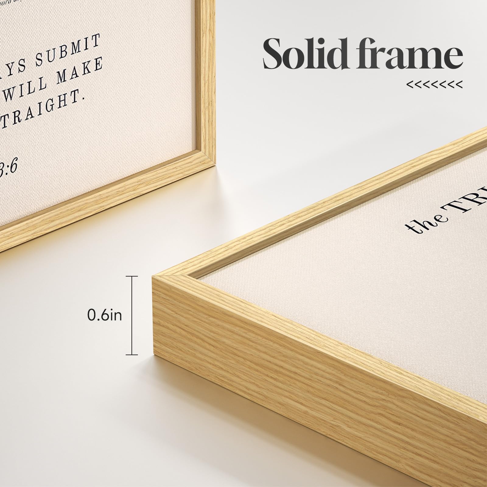 3 Set, Framed Christian Wall Art, 12x16 Inch