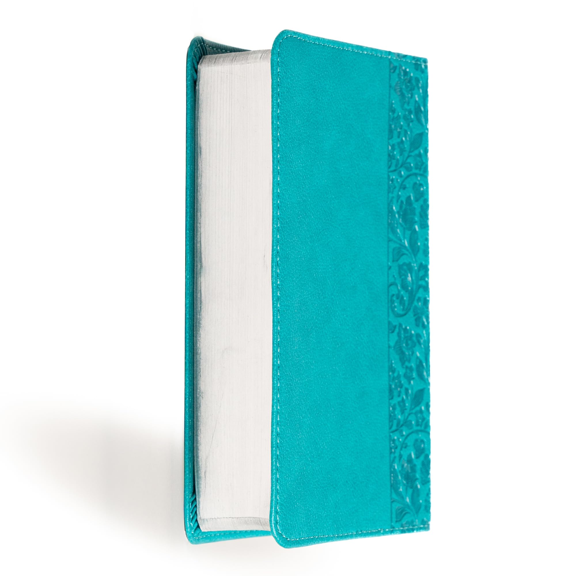 Large Print Compact Reference Bible, Teal Leather Touch