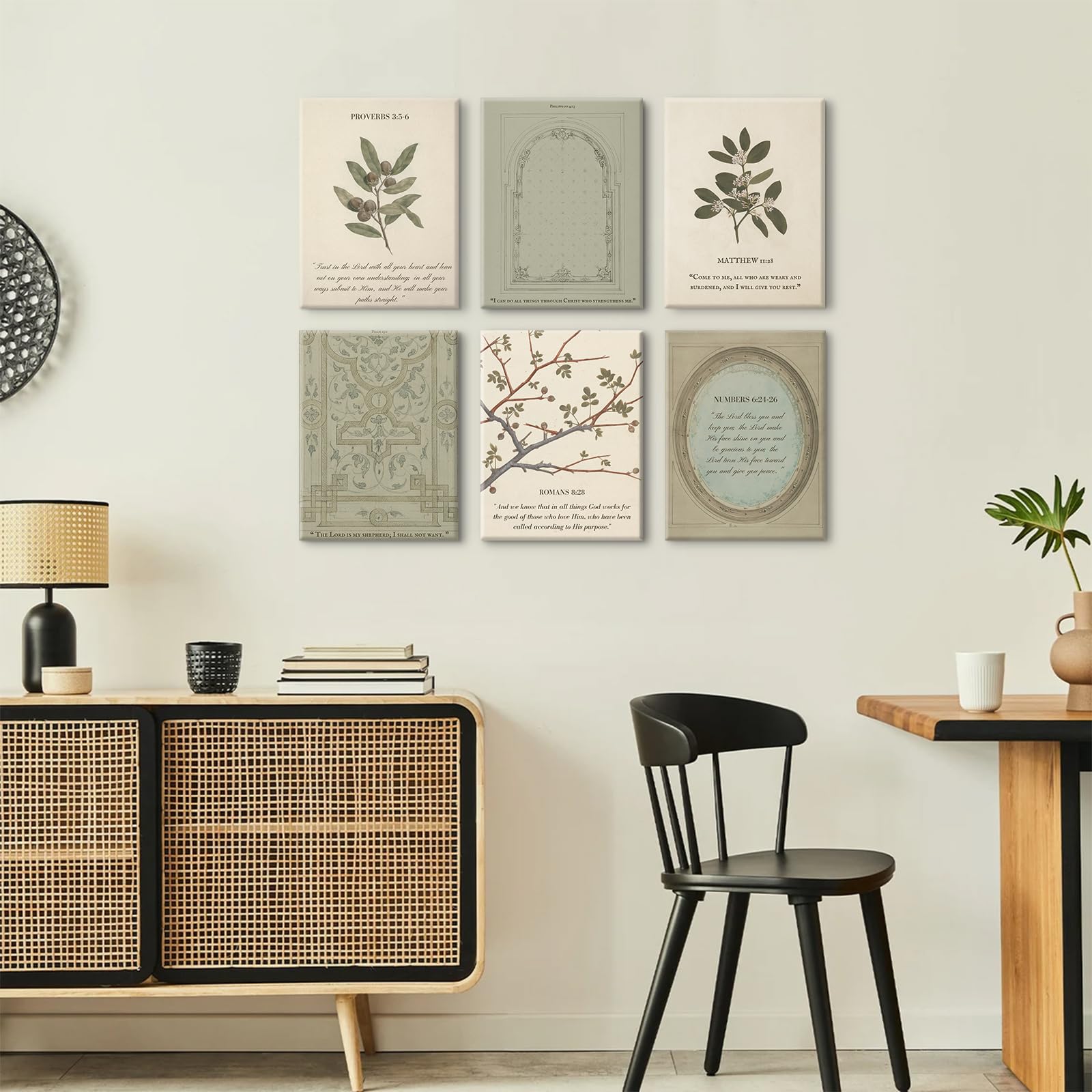 Sage Green, Vintage Bible Verse Canvas /Wall Decor 8x10