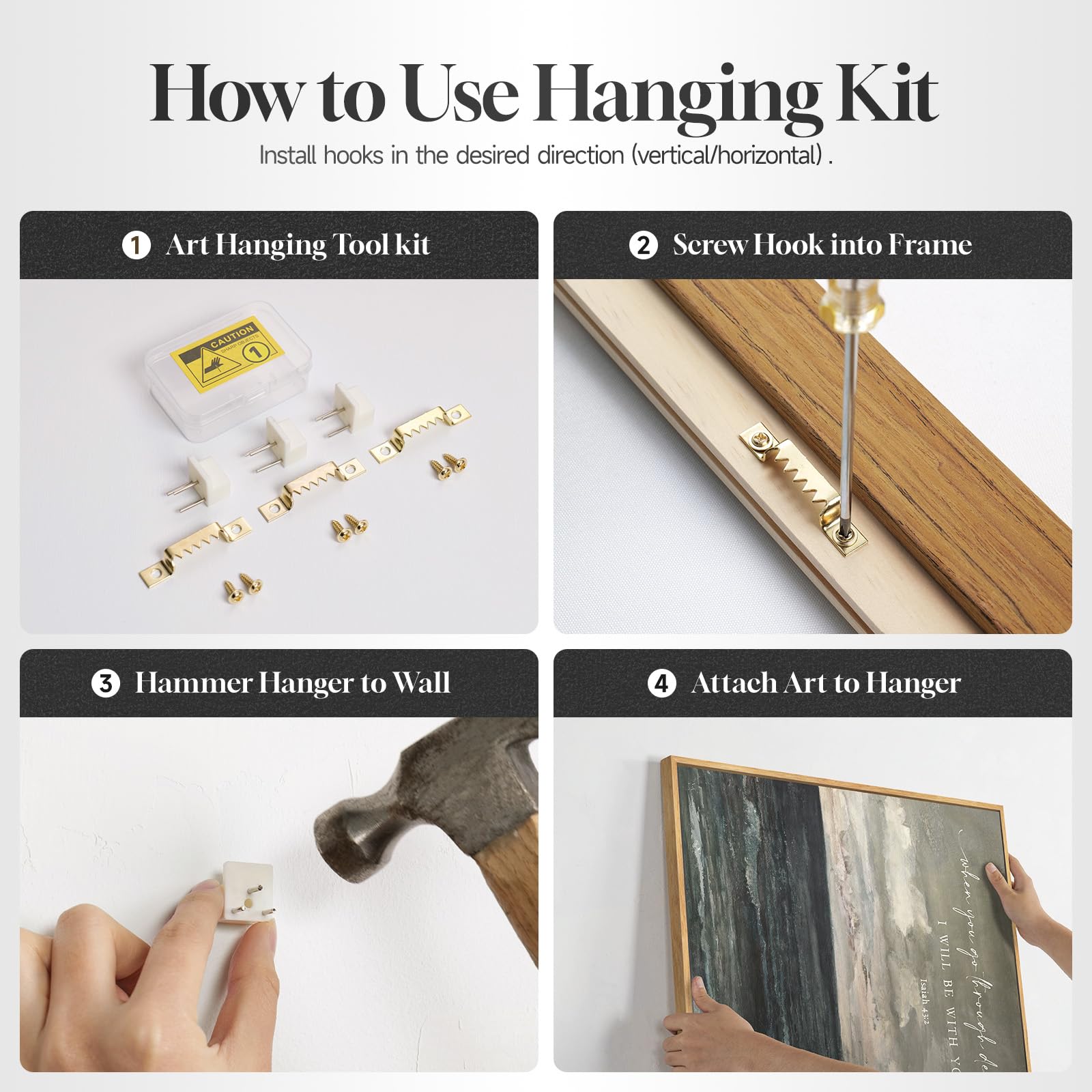 Framed, Deep Waters Landscape Scripture, 12x16 Inch