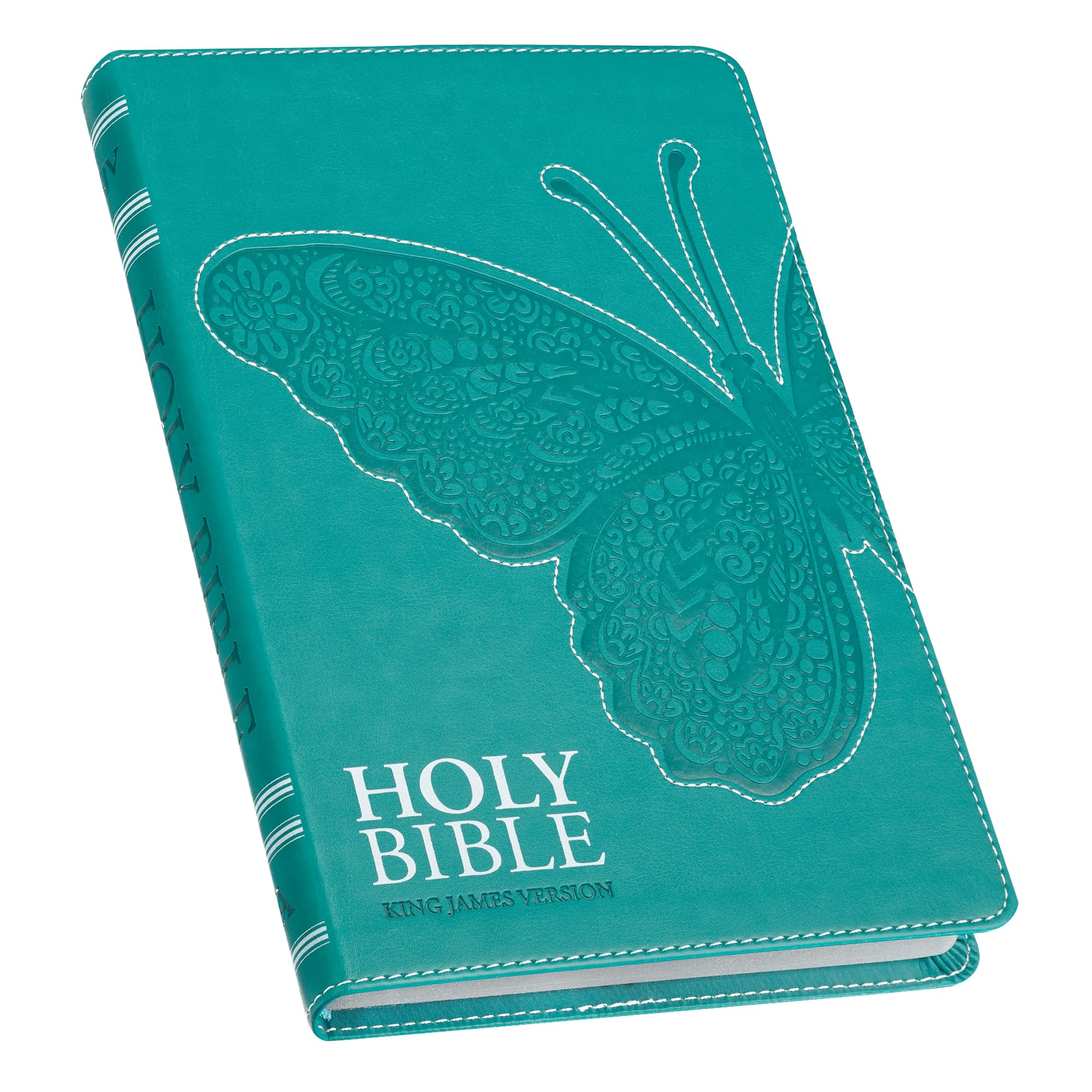 KJV Holy Bible for Girls/Teens, Flexible Cover, Teal Butterfly (KJV Gift Editions)