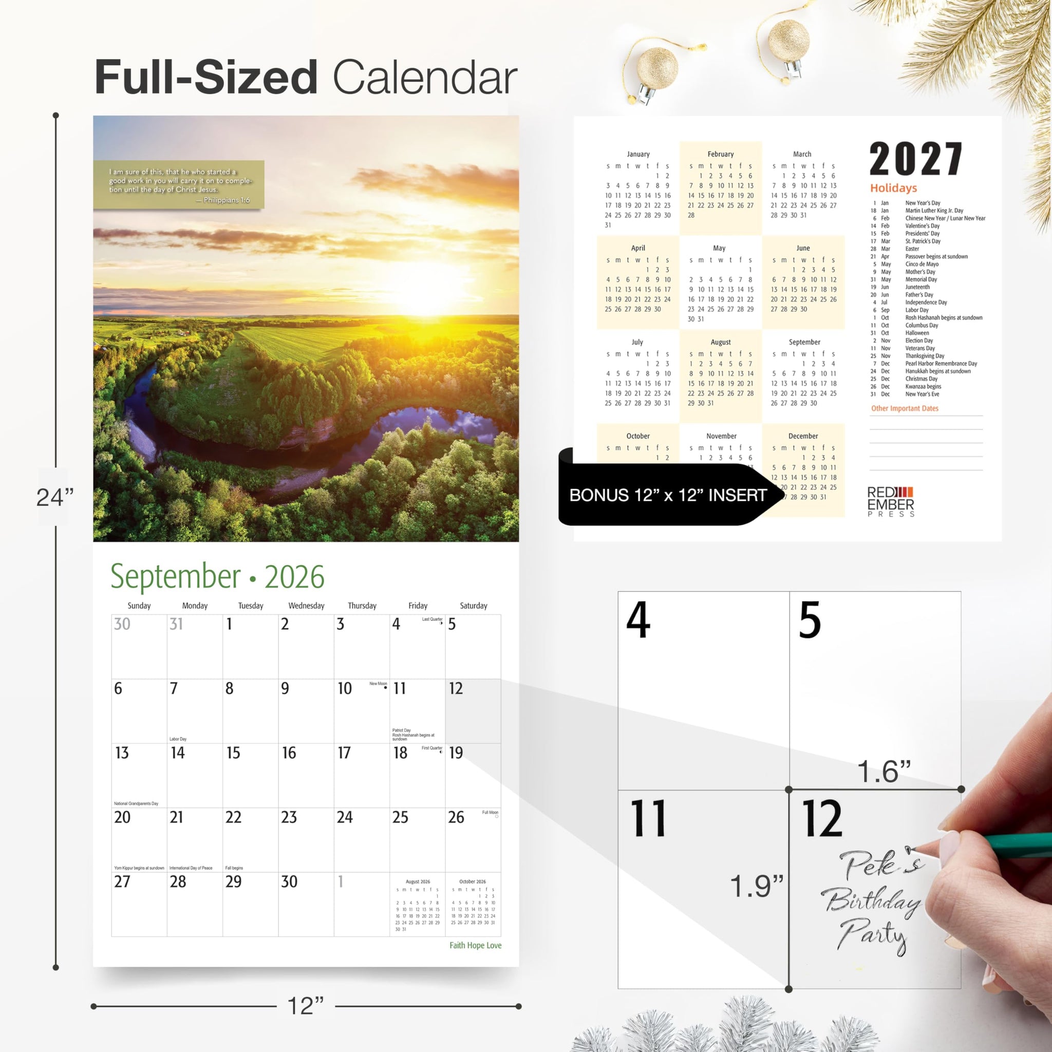 Bible Verses Wall Calendar 2026