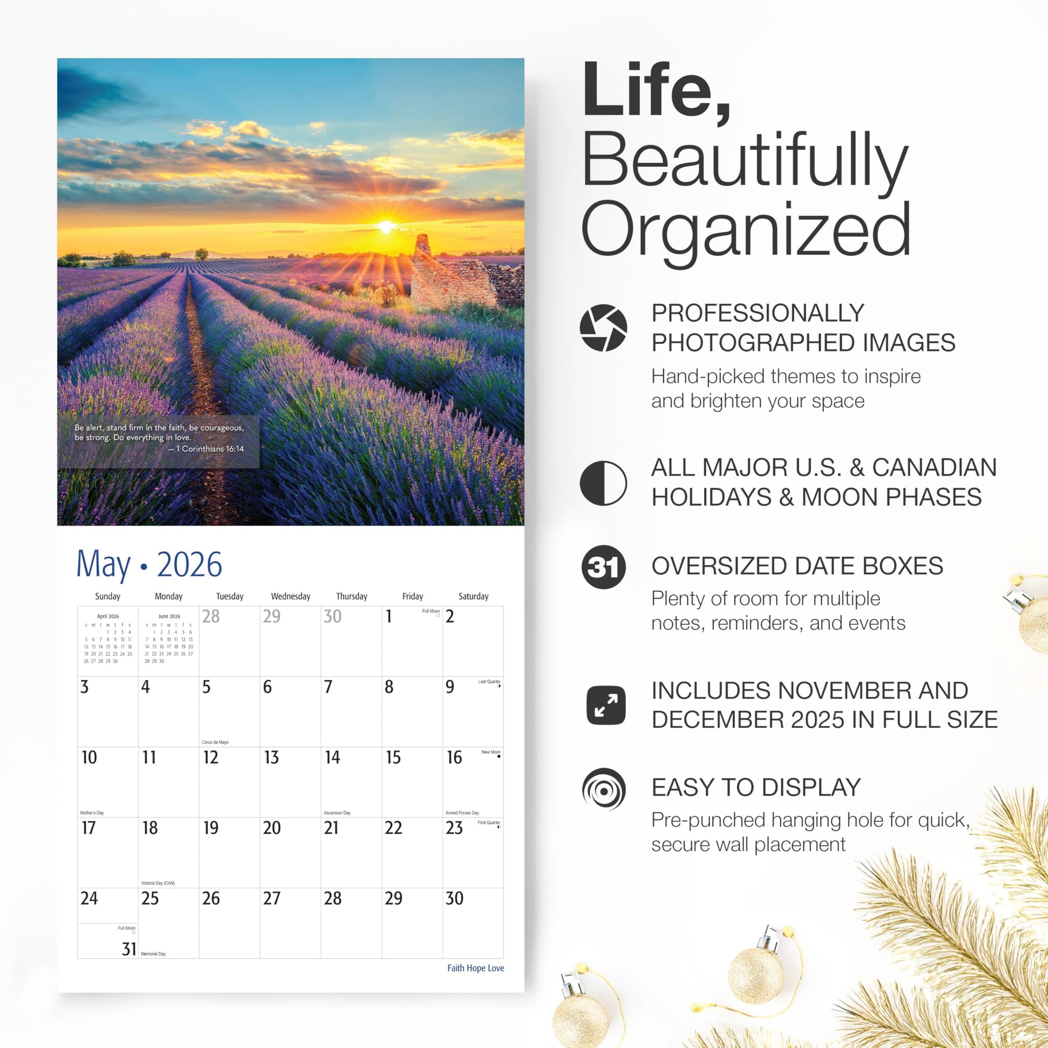 Bible Verses Wall Calendar 2026