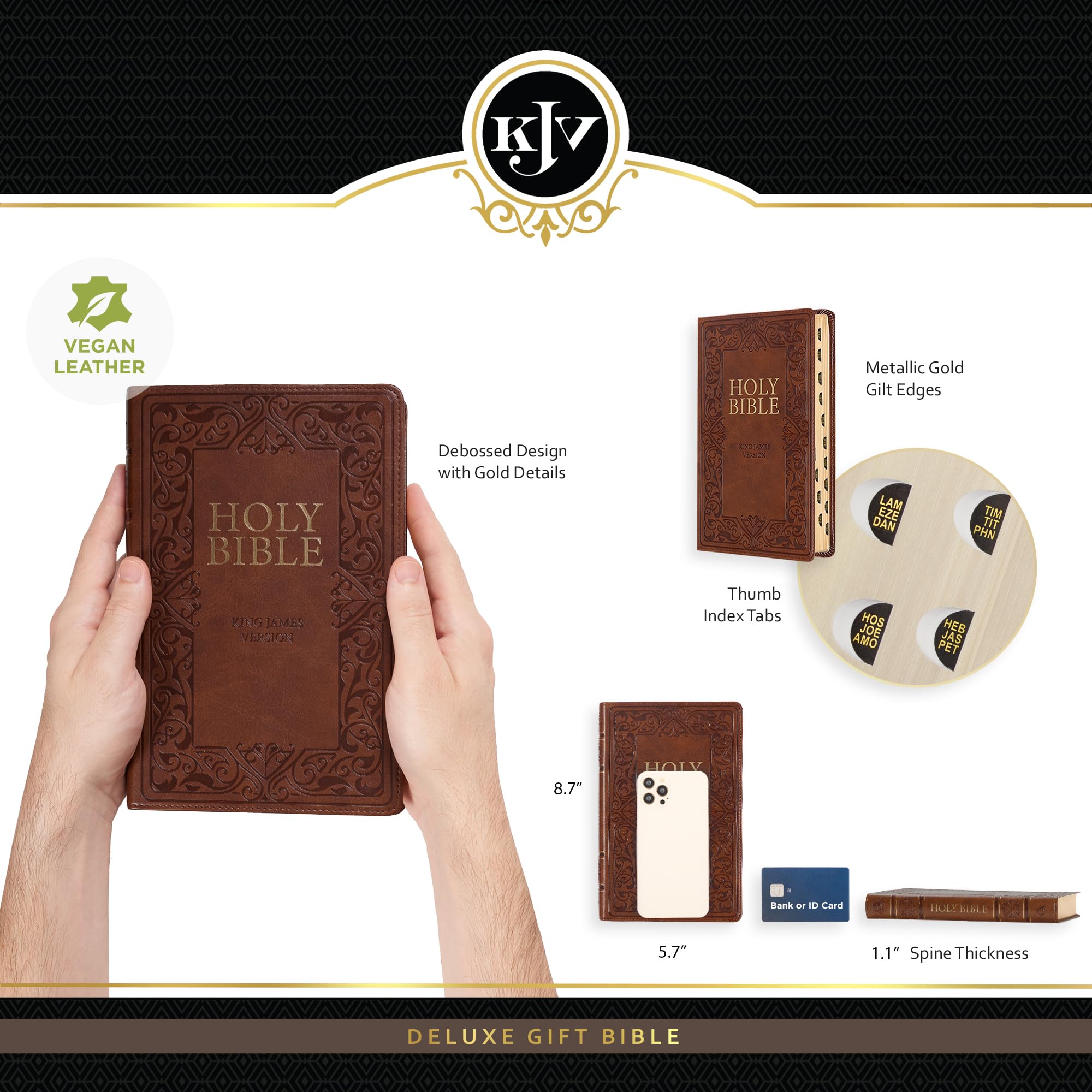 KJV Standard Size Faux Leather(Deluxe Gift Editions)