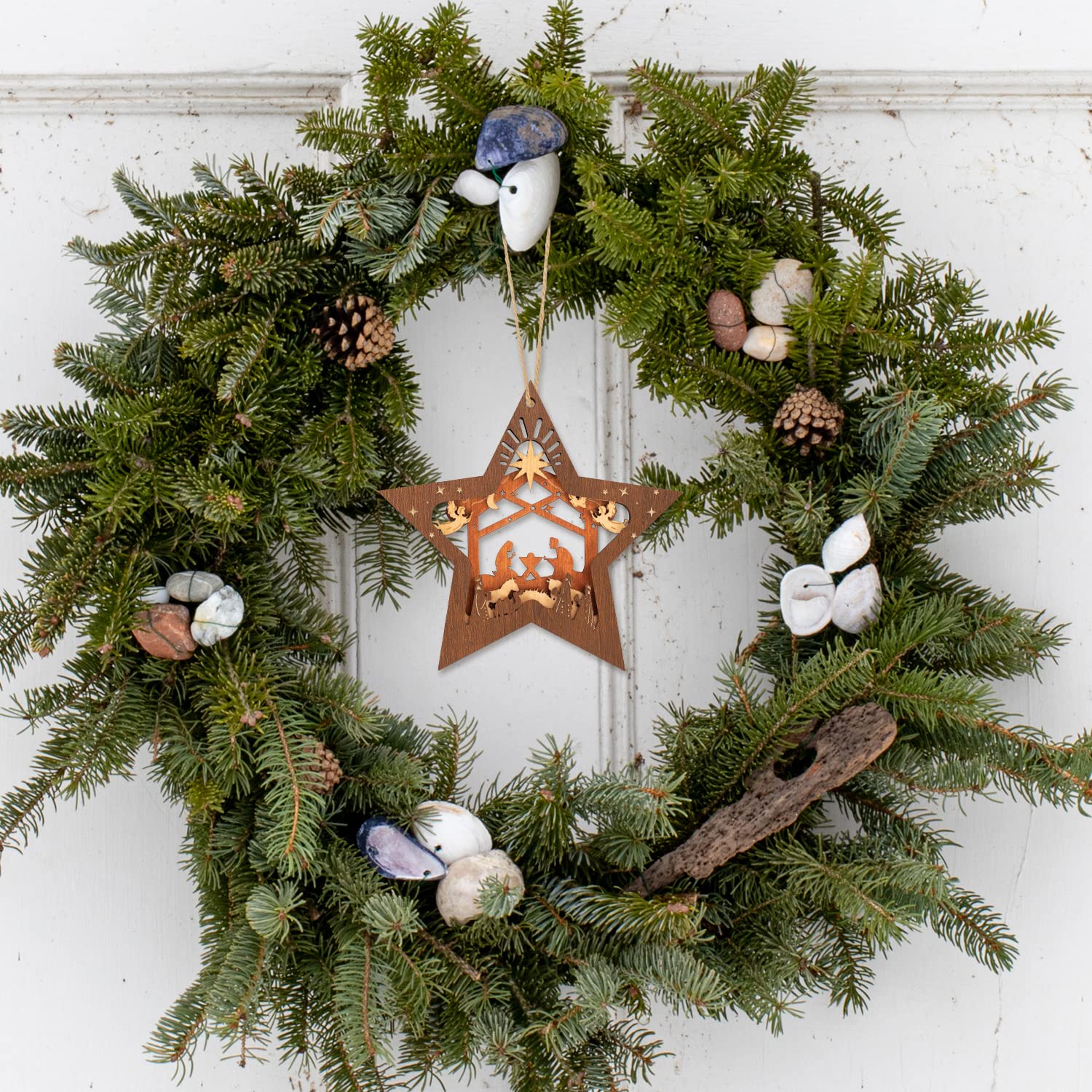 Wooden Star Shaped Ornament