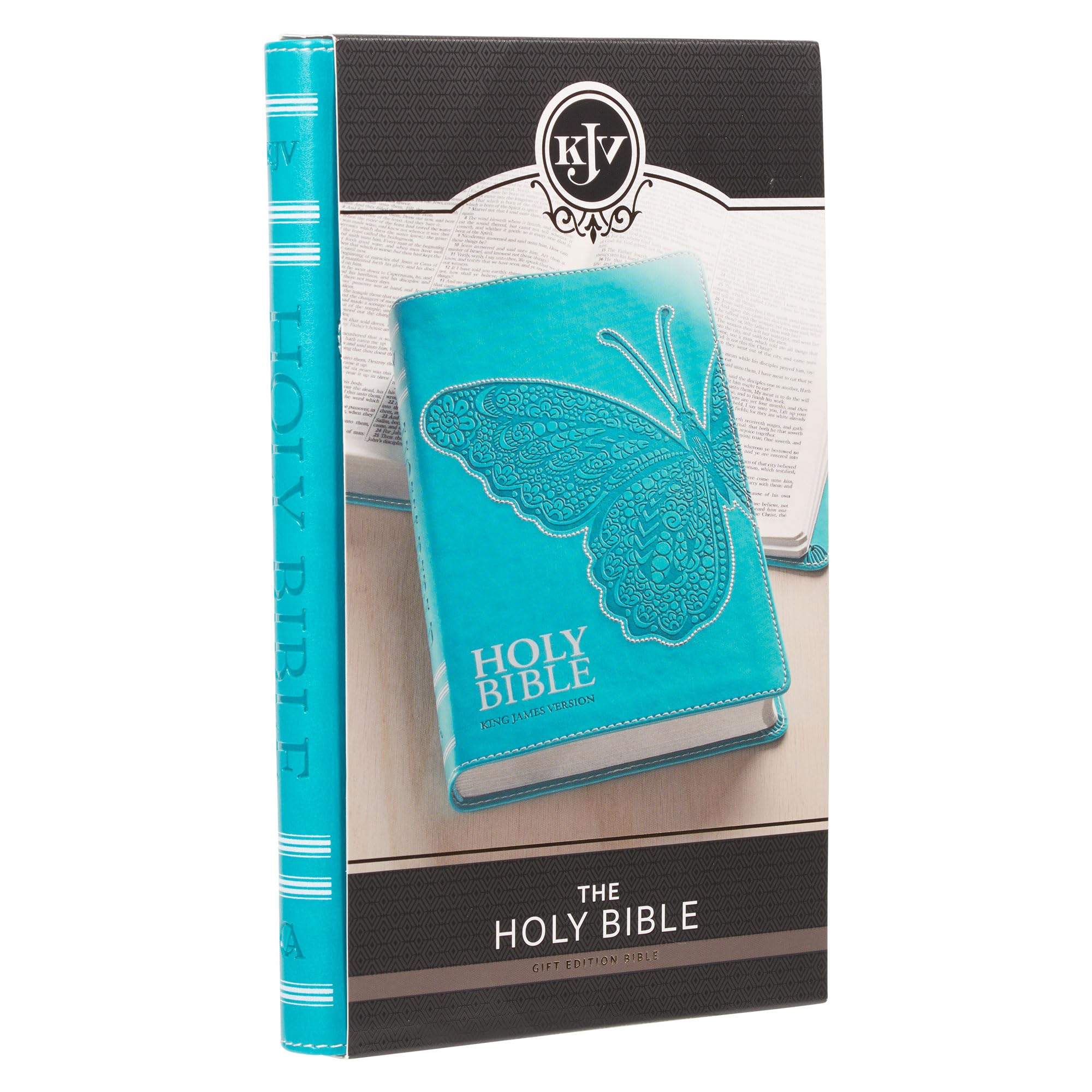 KJV Holy Bible for Girls/Teens, Flexible Cover, Teal Butterfly (KJV Gift Editions)