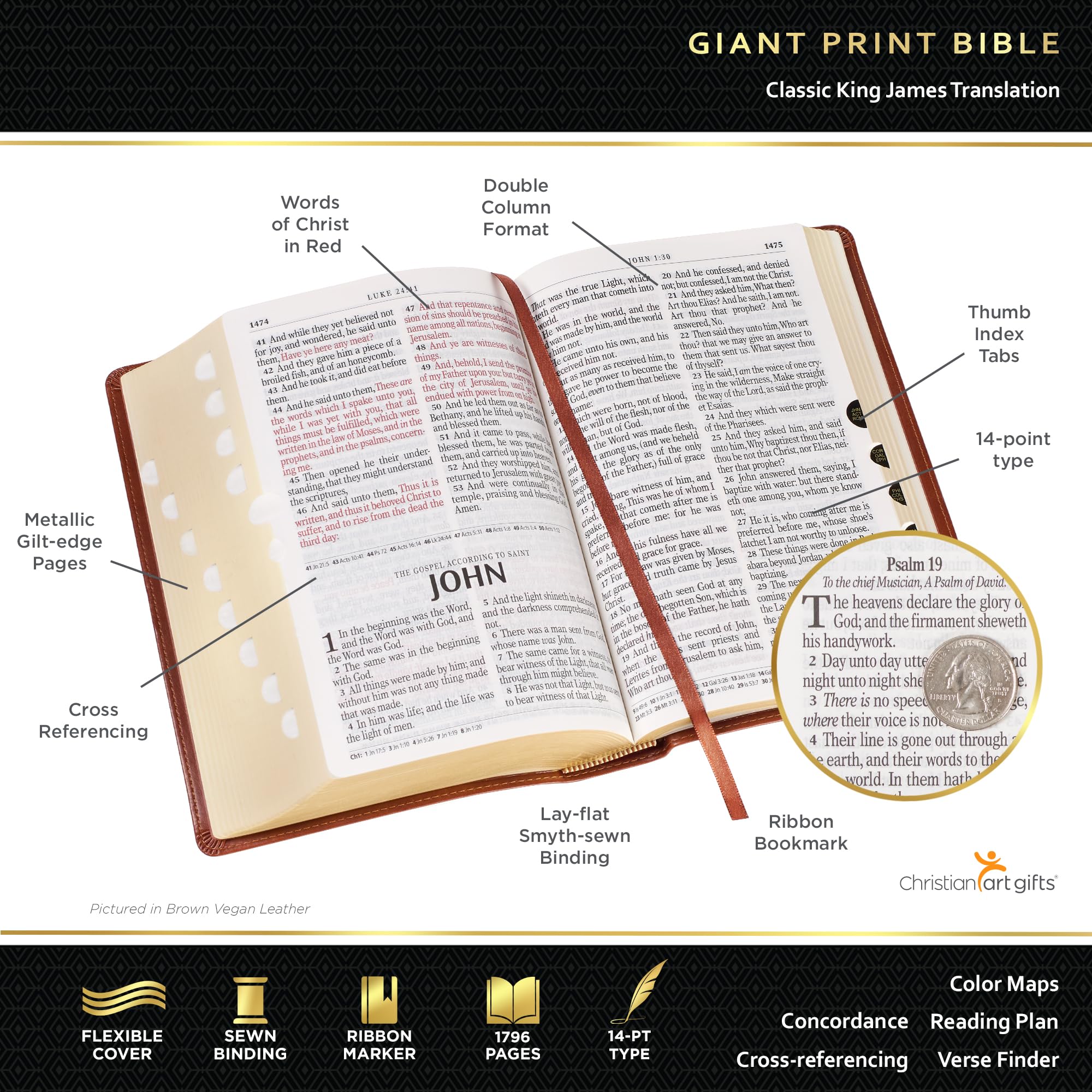 KJV Giant Print Standard Size Faux Leather